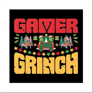 Gamer Grinch Posters and Art